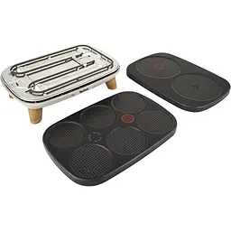 Млинниця Tefal Crepier Gourmet 1100 Вт діаметр 11.5 см та 18.5 см тефлон чорно-срібляста (PY900D12) - мініатюра 9