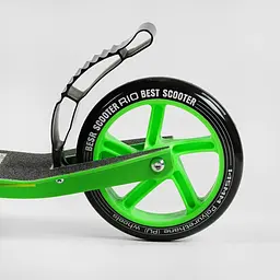Самокат Best Scooter Rio 68-89х54.5 см Зелено-чорний 000283538 - мініатюра 5