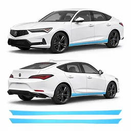Антигравійна захисна бронеплівка за лекалами для Acura Integra V 2023 - нижня зона кузова пороги