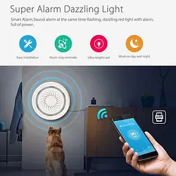 Сирена WiFi з датчиком температури та вологості 100dB TUYA (NAS-AB02W-HT) - мініатюра 5