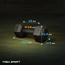 Гантелі для фітнесу композитні TREX Sport TX-003CD 2x3кг - мініатюра 5