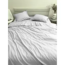 Комплект постільної білизни Ecotton Light Grey півтораспальний полісатин світло-сірий (25310) - мініатюра 6