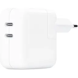 Зарядний пристрій Apple 35 Вт подвійний USB-C адаптер живлення, модель A2676 (MW2K3ZM/A)