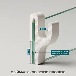 Гачок для рушника на душове скло (білий) - мініатюра 7