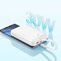 Зовнішній акумулятор Baseus Magnetic Mini Wireless Fast Charge Power Bank Type-C Edition 10000mAh 30W Stellar White (P1002210B223-00) - мініатюра 9