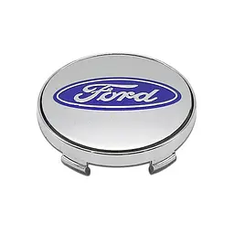 Ковпак колеса Ford синій срібний 60 мм пластик 1 шт OEM H95SX1137BA (ковпачок, заглушка диска) - мініатюра 2