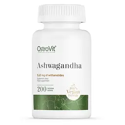Натуральна добавка OstroVit Vege Ashwagandha, 200 таблеток