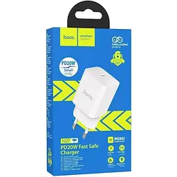 Мережевий зарядний пристрій Hoco N27 Innovative 20W USB-C White [93096] - мініатюра 4