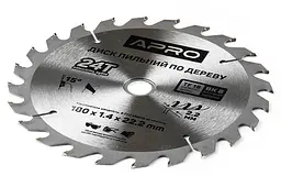 Диск пильний по дереву Apro 180 x 22.2 мм x 24T - мініатюра 2