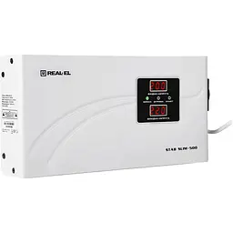 Стабілізатор напруги Real-El Stab Slim-500 White [EL122400006] [112015] - мініатюра 2