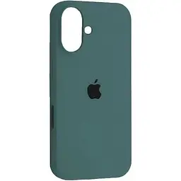Силіконовий чохол iPhone 16 матове покриття накладний чохол мікрофібра Темно-Бірюзовий
