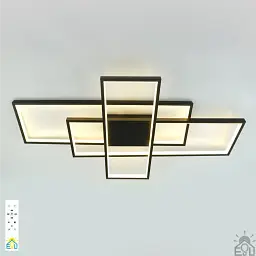 Керована світлодіодна люстра SVEN 123W 3S SMART 900x500x80-BLACK-220-IP20 ESLLSE - мініатюра 6