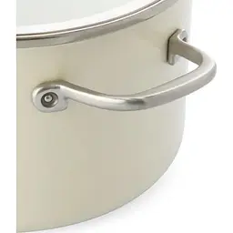 Каструля з кришкою KitchenAid Steel Core 24 см мигдальний крем (CC003269-001) - мініатюра 4