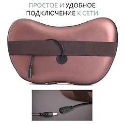 Автомобільна масажна подушка з прогріванням і роликами Магія - мініатюра 5