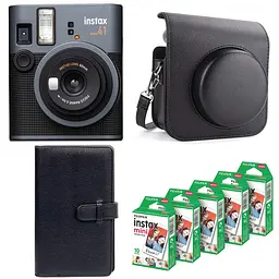 Подарунковий набір Фотоапарат Fujifilm Instax Mini 41 Фотопапір 50 шт. Чохол Фотоальбом на 108 фото чорний