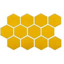Дзеркальний декор акриловий самоклеючий STICKER WALL 125*105мм золото 12шт (D) SW-00002517