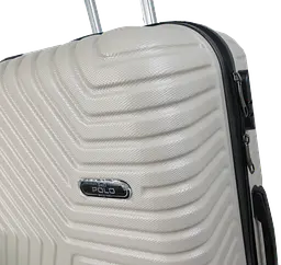 Велика пластикова валіза на колесах 115L GD Polo світло-бежева (60k001 large light beige) - мініатюра 7