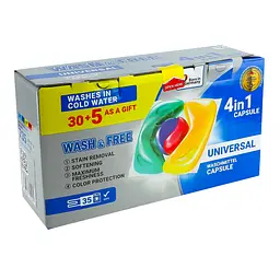 Капсули для прання Wash&Free 35 шт. - мініатюра 3