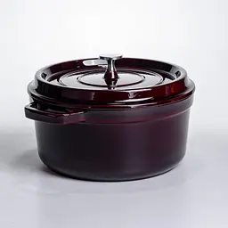 Кокотниця чавунна емальована 4,5 л, бургунді Yongkang HP-FLG-11 burgundy - мініатюра 6