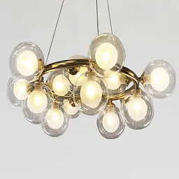 Люстра молекула кільце з кулями Levistella 761J2029-15 BK+CLWH - мініатюра 4