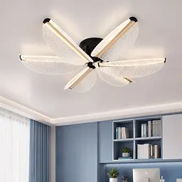 Велика стельова LED люстра-квітка на 6 прозорих пелюсток Artlight 2407-6L