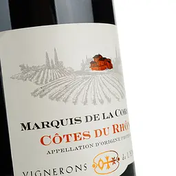 Вино Marquis De La Coronne Cotes Du Rhone AOP, червоне, сухе, 0,75 л - мініатюра 5