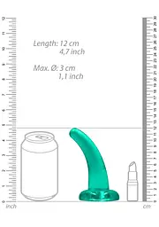 Фалоімітатор - Realrock Dildo 4,5" Turquoise - мініатюра 6