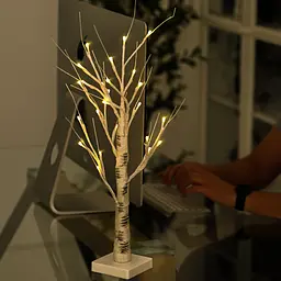 Дерево світлодіодне MBM My Home на підставці 60 см біле (DH-LAMP-01 WHITE) - мініатюра 5