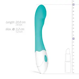 Вібратор EasyToys Good Vibes Only Tate 20 см бірюзовий - мініатюра 5