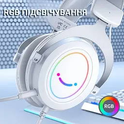 Ігрова гарнітура Fifine H3W RGB White (H3W) - мініатюра 4