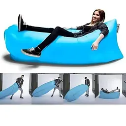 Ламзак пляжний надувний матрац  Good Idea AIR SOFA водонепроникний нейлон 180х70 см фіолетовий  - мініатюра 2