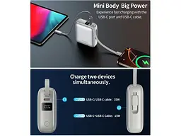 Зовнішній акумулятор (Power Bank) Choetech B832 10000mAh 35W Silver (B832-GY) - мініатюра 4