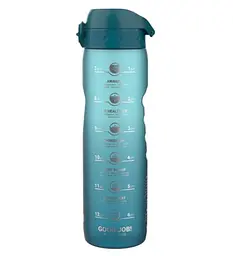 Пляшка для води ION8 1000 мл BPA Free Times To Drink (ЕКО пляшка) Teal &amp; Blue (I8RF1000PTBMOT) - мініатюра 1