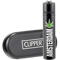Запальничка Clipper Metal Black Amsterdam - мініатюра 2