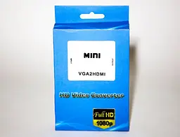 Перехідник VGA на HDMI конвертер для ПК, ноутбука, відео реєстратора адаптер перетворювач з аудіо та зовнішнім живленням HDMI - VGA VGA2HDMI(4272) - мініатюра 4