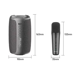 Портативна bluetooth колонка Zealot S61M з LED підсвічуванням + мікрофон чорний - мініатюра 7