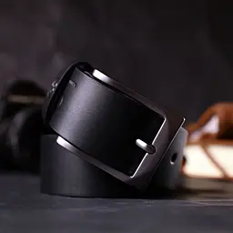 Стильний пояс під штани для чоловіків із натуральної шкіри Grande Pelle 11690 чорний 120 см - мініатюра 10