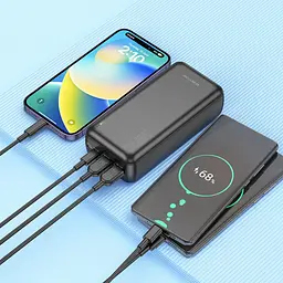 Універсальна мобільна батарея Borofone BJ38B 30000mAh Power 22.5W+PD20W (Чорний) - мініатюра 5