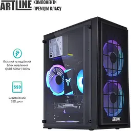 Комп'ютер ARTLINE Gaming Ryzen 5 3600 RAM 16GB SSD 1TB Radeon RX 550 4GB - мініатюра 3