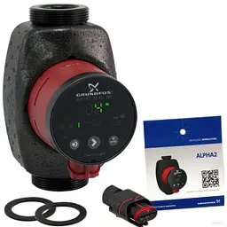 Циркуляційний насос Grundfos ALPHA-2 25-80 130 (99411163) - мініатюра 2