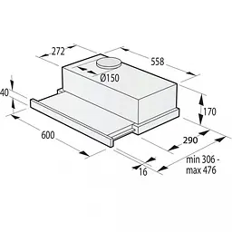 Витяжка телескопічна Gorenje TH64E4BG - мініатюра 2