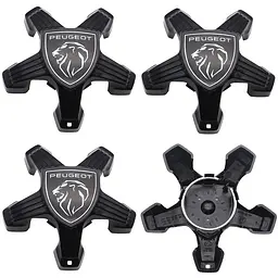 Ковпак колеса Peugeot чорний п’ятикутний 1 шт OEM 9836678580 (ковпачок, заглушка диска) - мініатюра 2