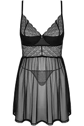 Комплект Obsessive Chemeris babydoll (Чорний, XS/S) Obsessive 101316 96927 - мініатюра 4