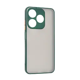 Чехол-накладка для TECNO Spark 10 4G (KI5q), Frosted Matte, зеленый, противоударный чехол с защитой всего корпуса, термополиуретан TPU + поликарбонат PC, ArmorStandart (ARM70498)
