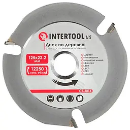 Диск пильний по дереву Intertool 125 x 22.2мм x 3T PRO