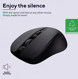 Комп'ютерна миша Trust Mydo Silent WL чорний teh0014060 - мініатюра 7