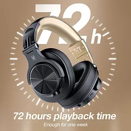 Гарнітура OneOdio Fusion A70, Bluetooth+3,5мм/6,35мм, Black Gold - мініатюра 4