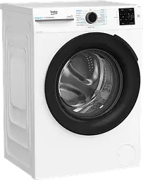 Beko Пральна машина фронтальна, 8кг, 1000, A, 55см, дисплей, інвертор, пара, білий - мініатюра 4
