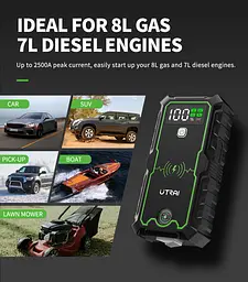 Пуско-зарядний пристрій 2500A 12V UTRAI JS-1 Pro Jump Starter Utrai Jstar One - мініатюра 8