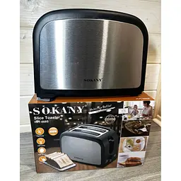 Тостер Sokany HJT-008S 7 ступенів прожарювання на 2 скибочки з підігрівом 800 Вт - мініатюра 5